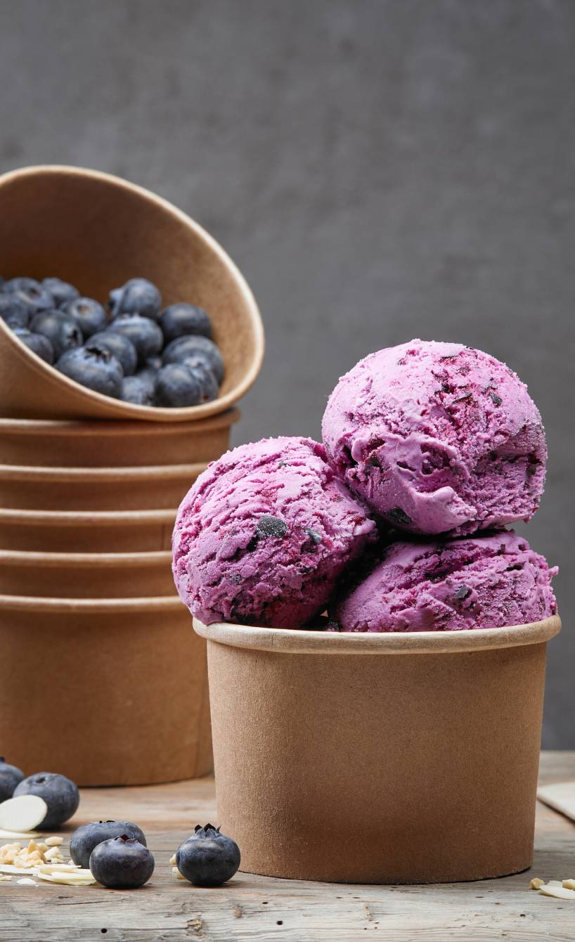 Blaubeer-Mandel-Eis