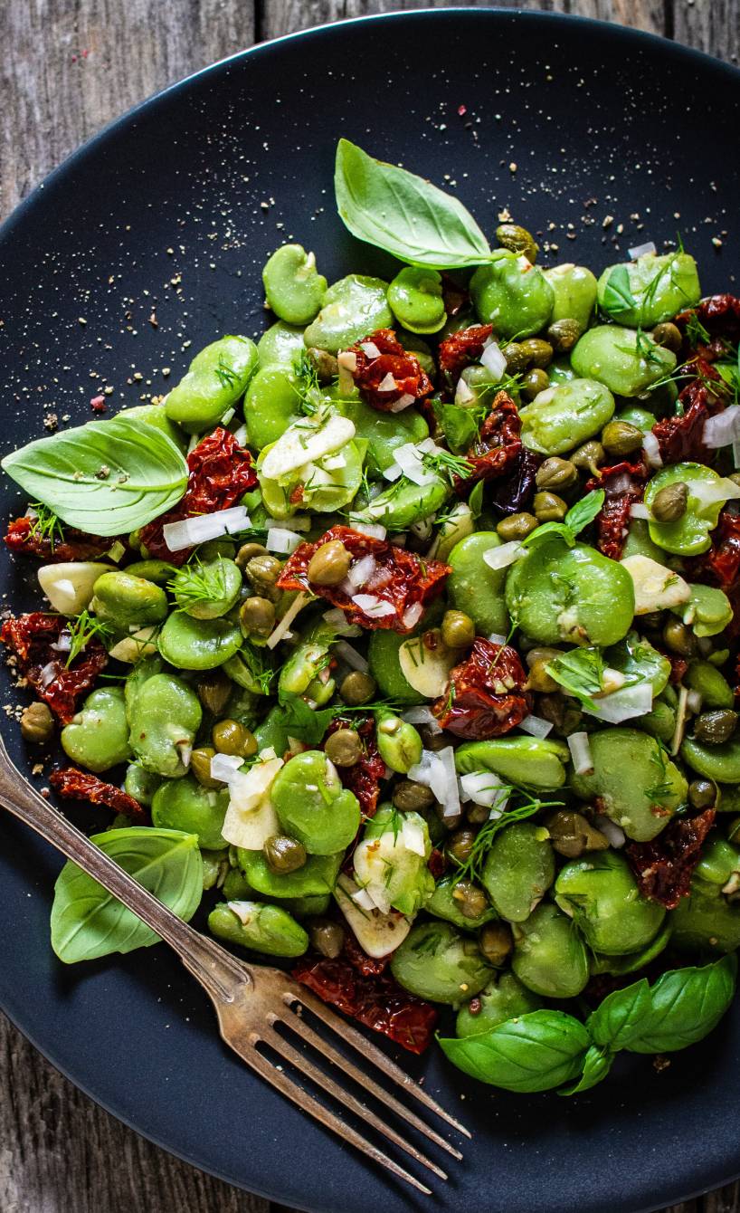 Dicke-Bohnen-Salat mit getrockneten Tomaten