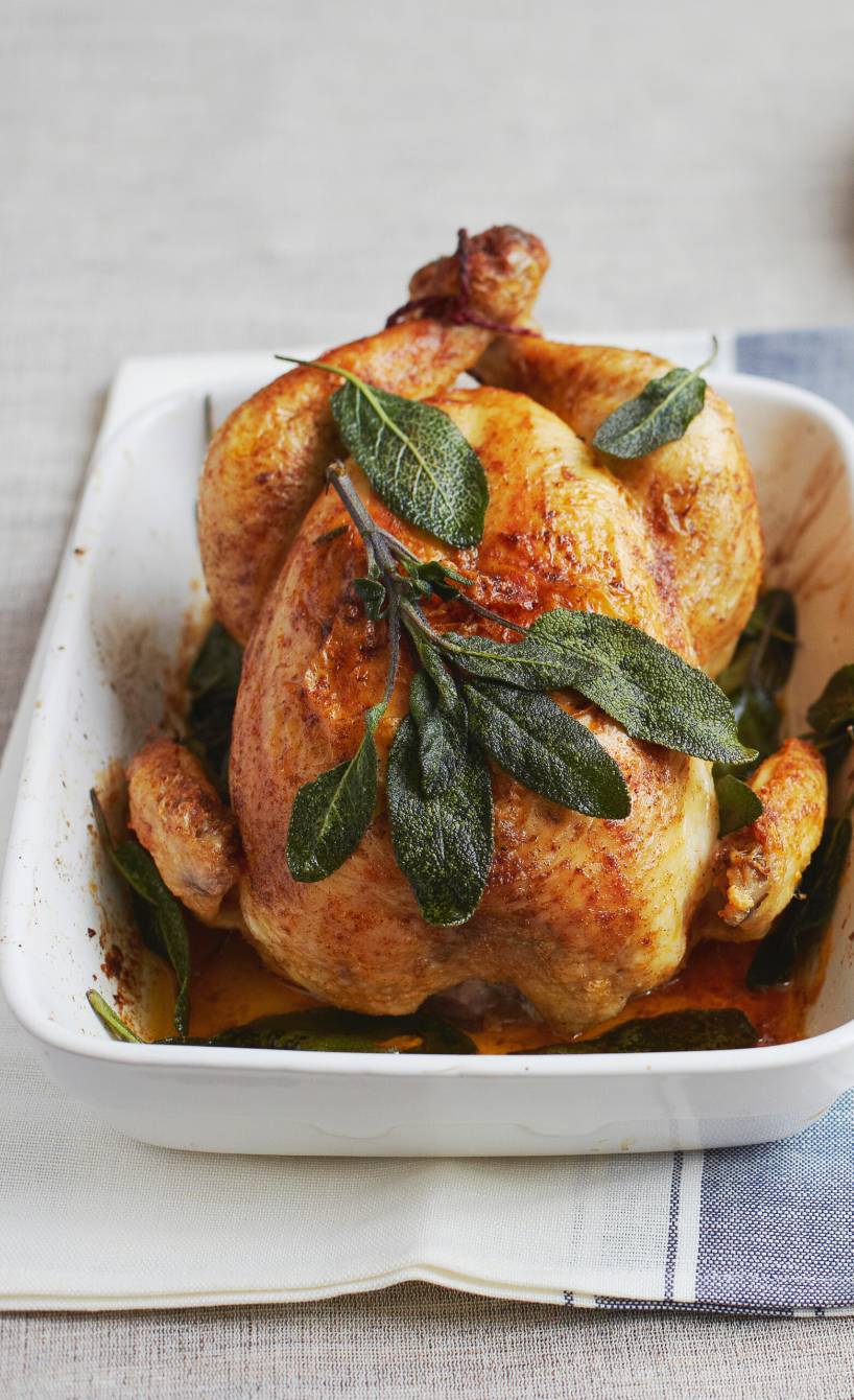 Gebackene Salbei-Poularde