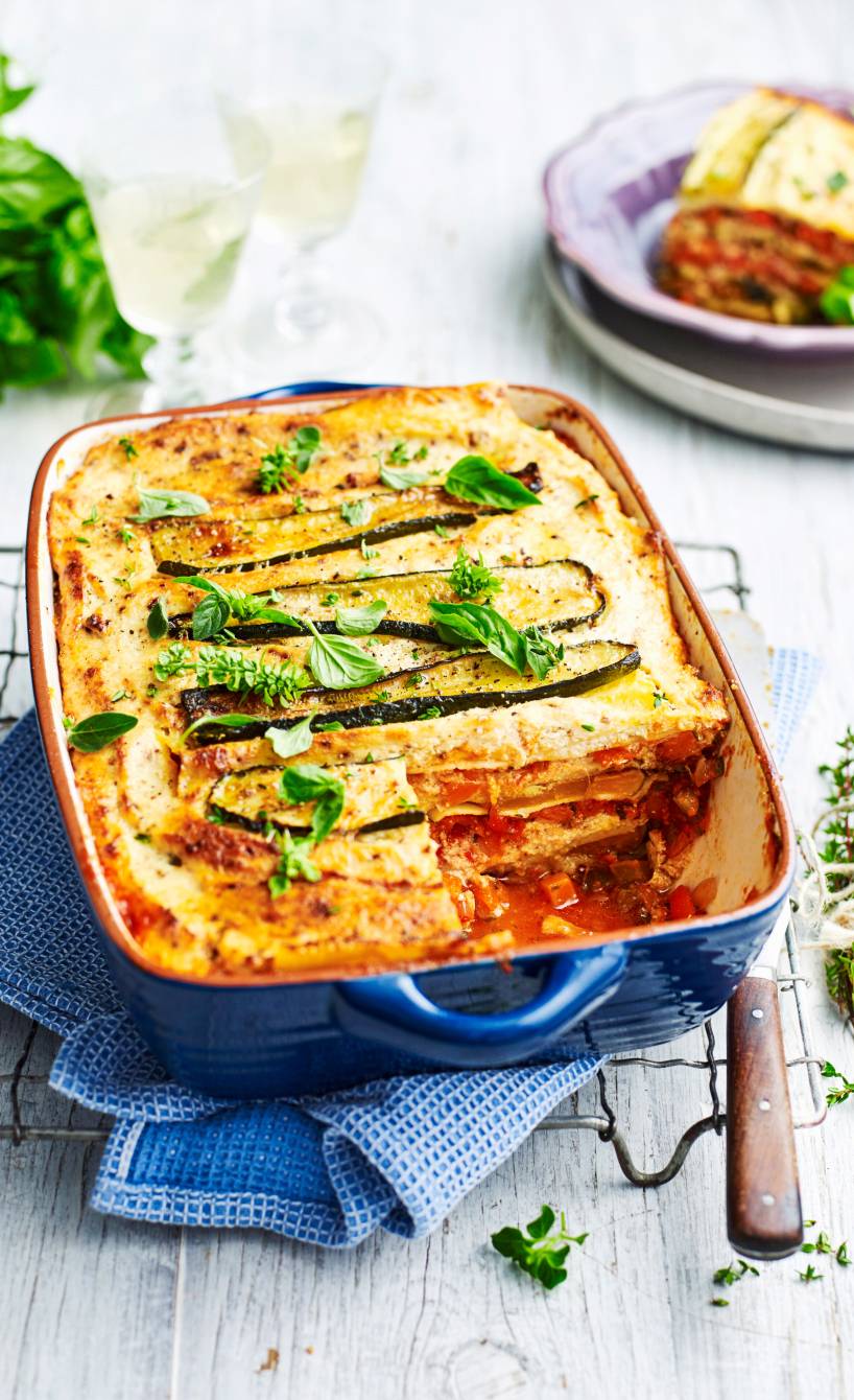 Gemüselasagne mit Blumenkohl-Ricotta-Soße