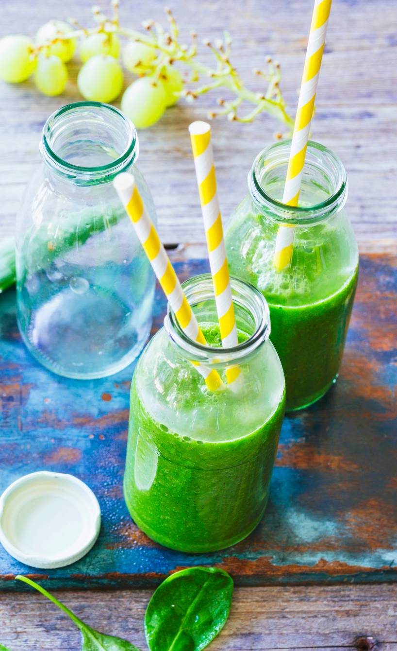 Kiwi-Trauben-Shake mit Aloe vera