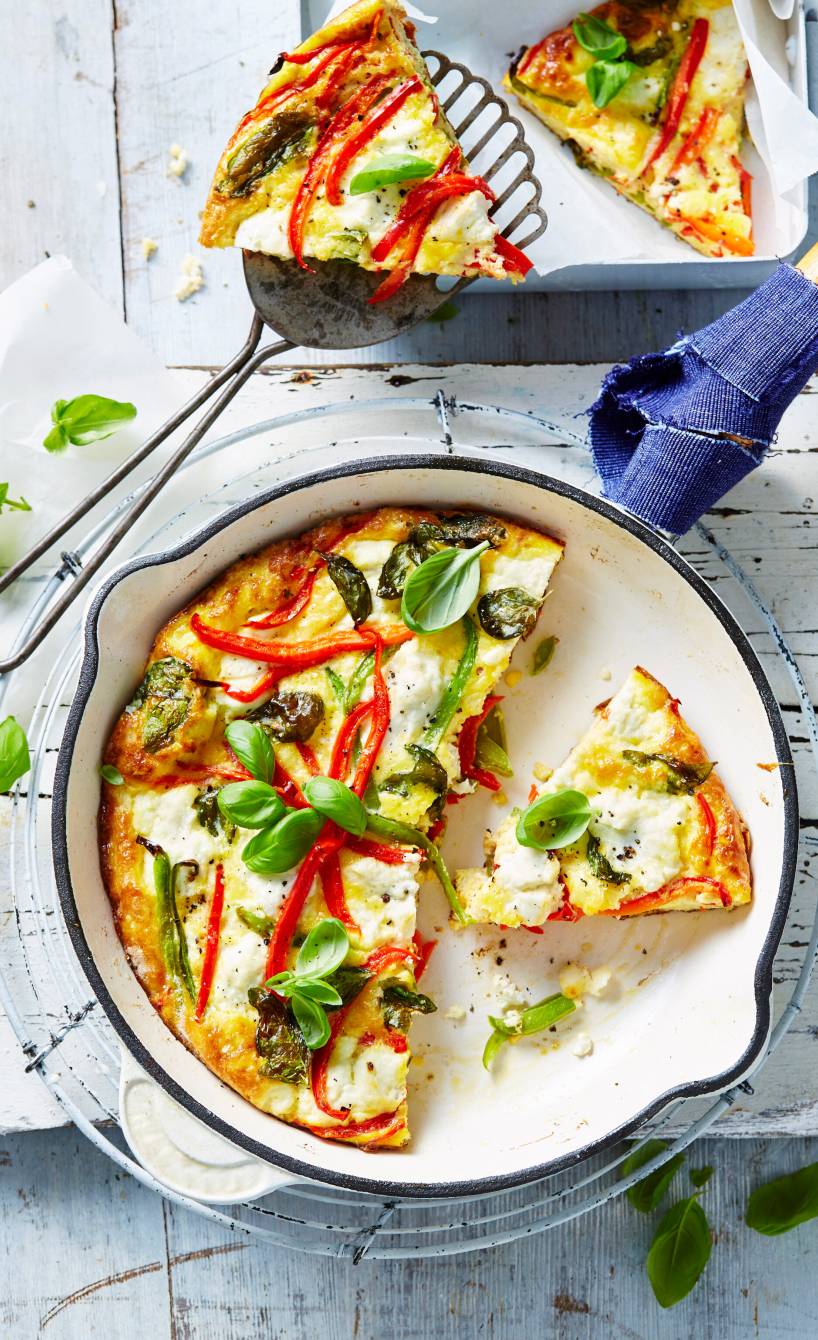 Paprika-Frittata mit Ricotta