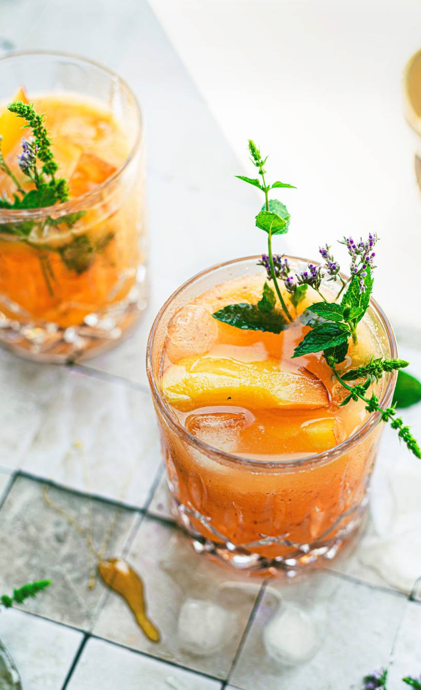 Pfirsich-Orangen-Drink