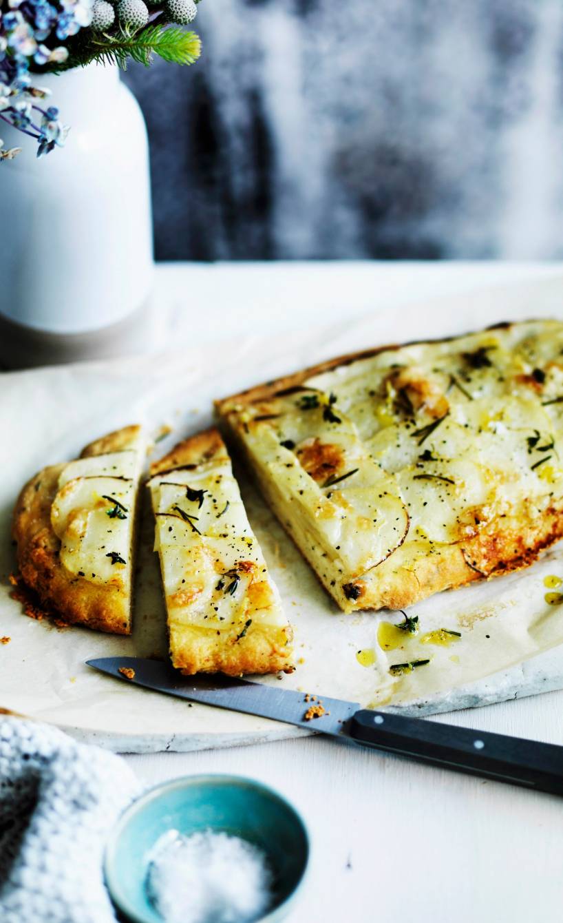 Schiacciata ohne Hefe mit Kartoffeln