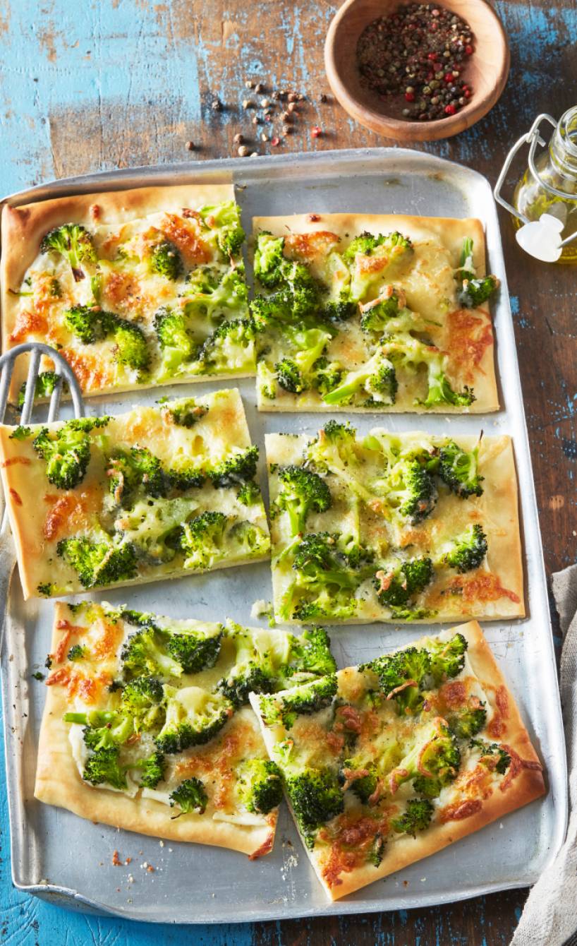 Schnelle Brokkolipizza