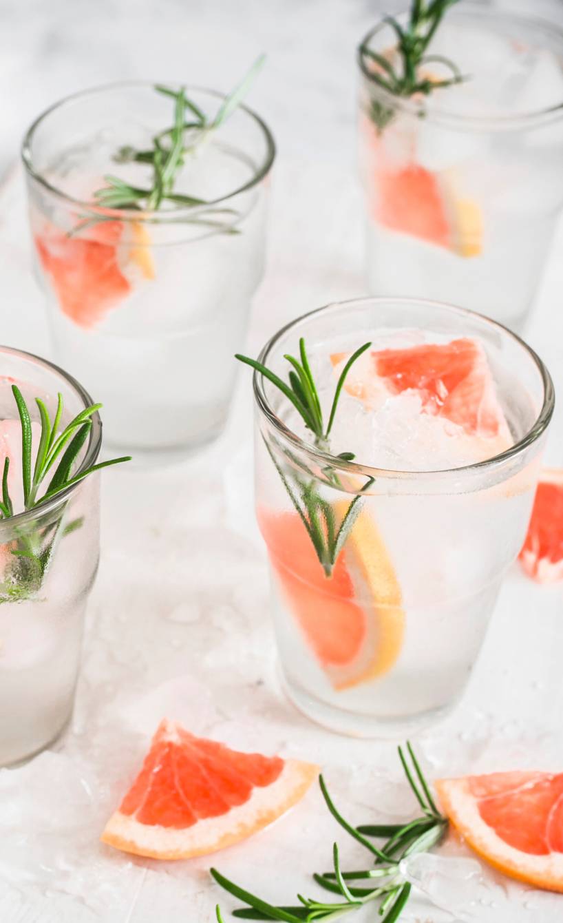 Wodka Tonic mit Grapefruit & Rosmarin