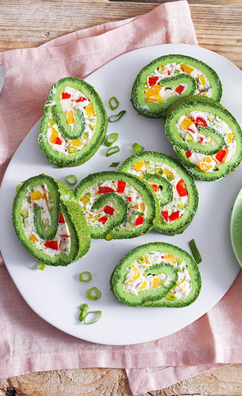 Grüne Frittatarolle mit Ricottafüllung