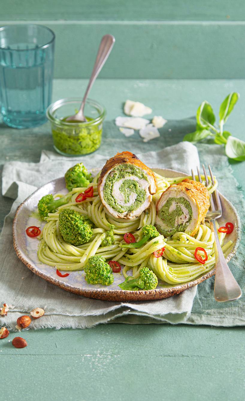 Hähncheninvoltini mit Linguine: das italienische Originalrezept