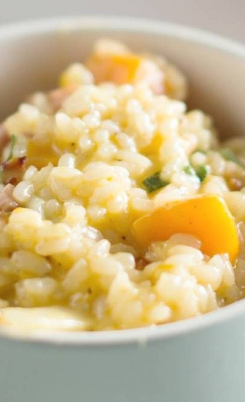 Kürbisrisotto im close up
