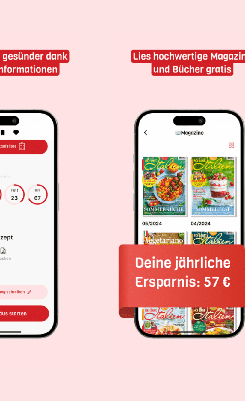 Screens der neue So isst Italien-App