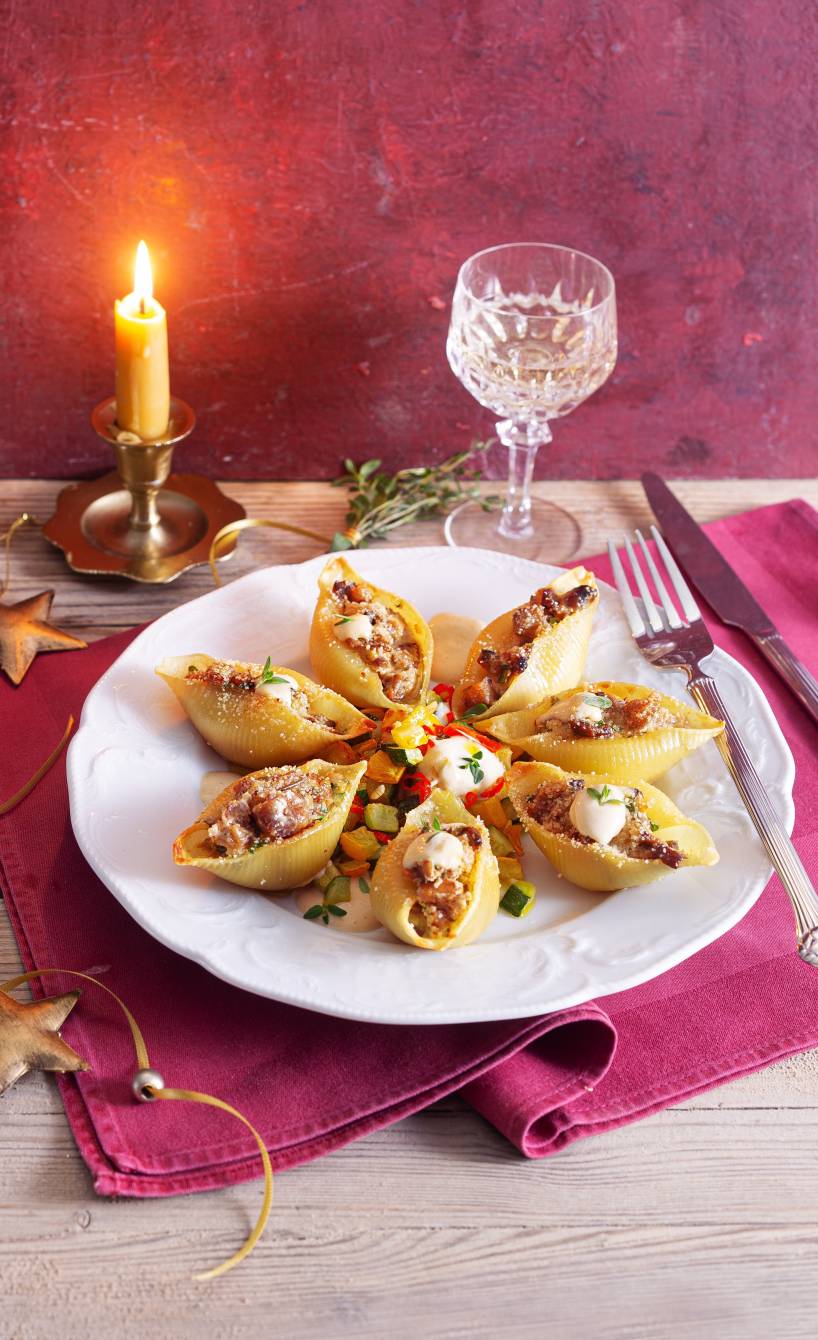 Steinpilz-Maroni-Conchiglioni