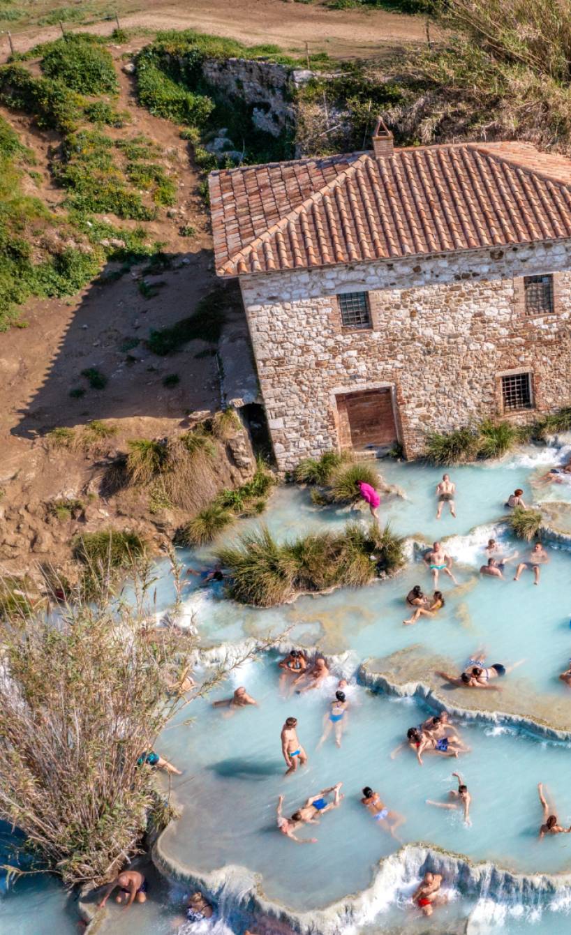 Thermalquellen in der Toskana werden als natürliches Spa von vielen Urlaubern genutzt