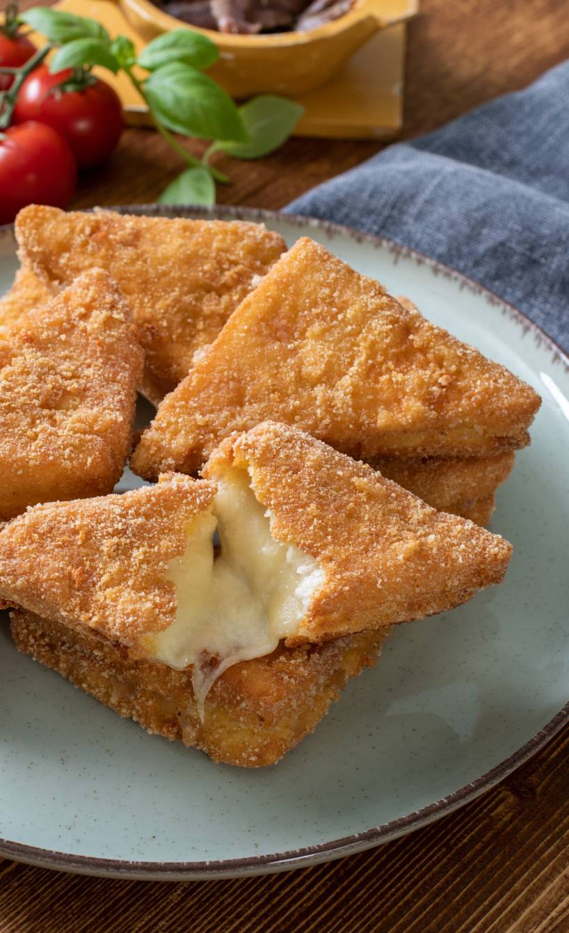 Mozzarella in carrozza extra knusprig Mozzarella in carrozza extra knusprig