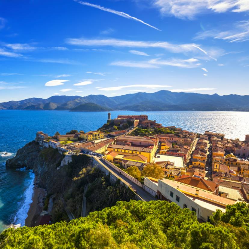 Blick auf die Küste der Insel Elba