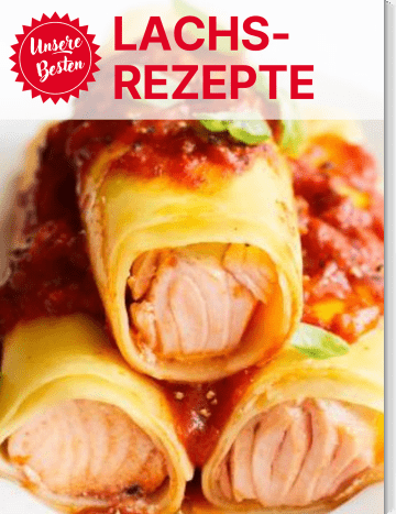 Covergrafik der Rezeptsammlung mit italienischen Lachs-Rezepten