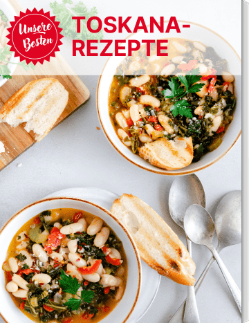 Covergrafik für die Rezeptsammlung mit toskanischen Rezepten