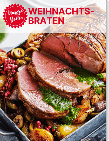Covergrafik der Rezeptsammlung mit Weihnachtsbraten