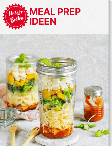 Covergrafik des Rezeptbuches mit italienischen Meal Prep Ideen