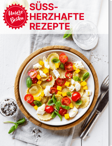 Covergrafik der Rezeptsammlung mit süß-herzhaften Rezeptkombinationen
