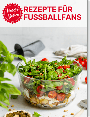 Covergrafik für die Rezeptsammlung mit Ideen für den Fußballabend
