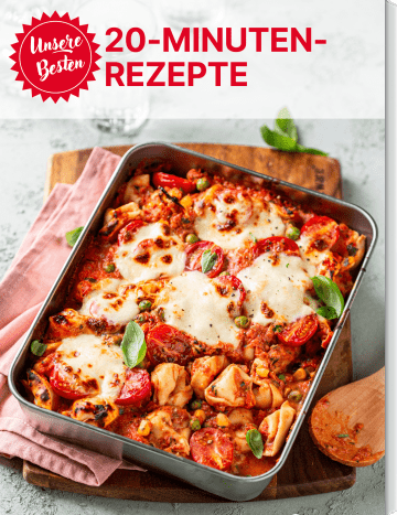 Covergrafik der Rezeptsammlung mit 20-Minuten-Gerichten