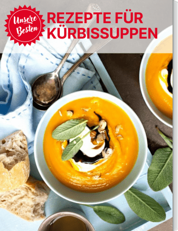 Covergrafik des digitalen Kochbuchs mit Kürbissuppen-Ideen